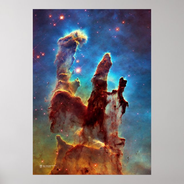 Pillars of Creation. Eagle Nebula - Hubble Poster (Front)