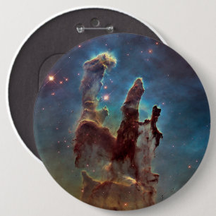 Pillars of Creation, Eagle Nebula Hubble Space 6 Cm Round Badge