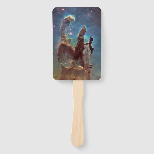 Pillars of Creation, Eagle Nebula Hubble Space Hand Fan (Front)