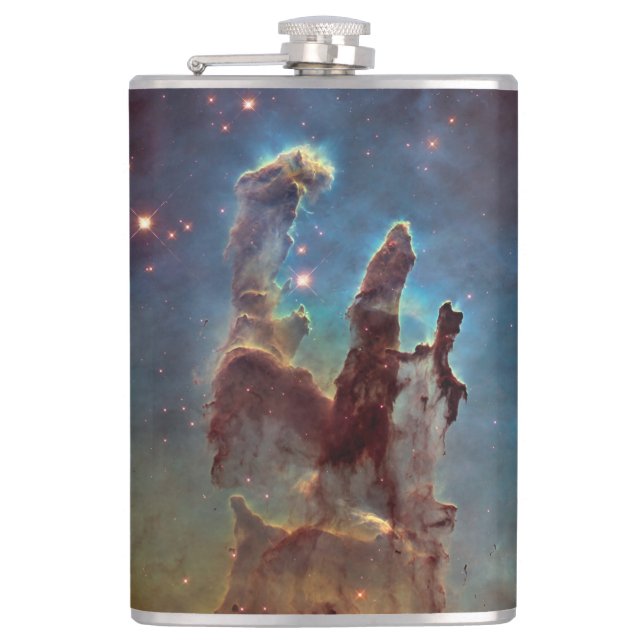 Pillars of Creation, Eagle Nebula Hubble Space Hip Flask (Front)
