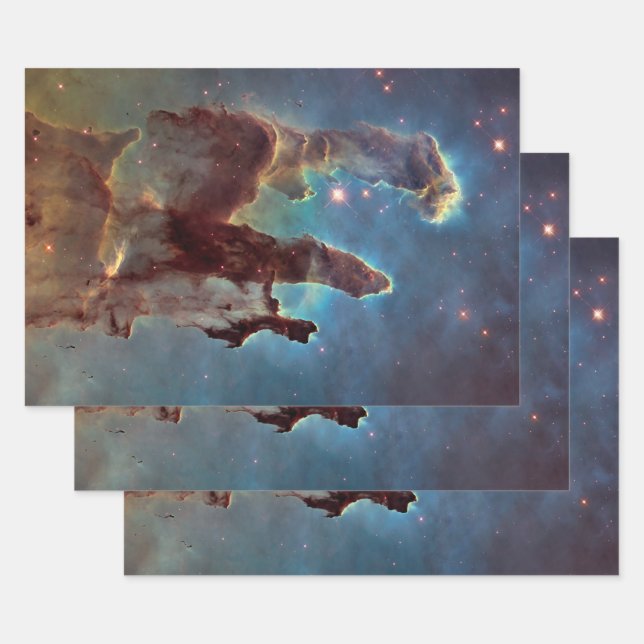 Pillars of Creation, Eagle Nebula Hubble Space Wrapping Paper Sheet (Set)