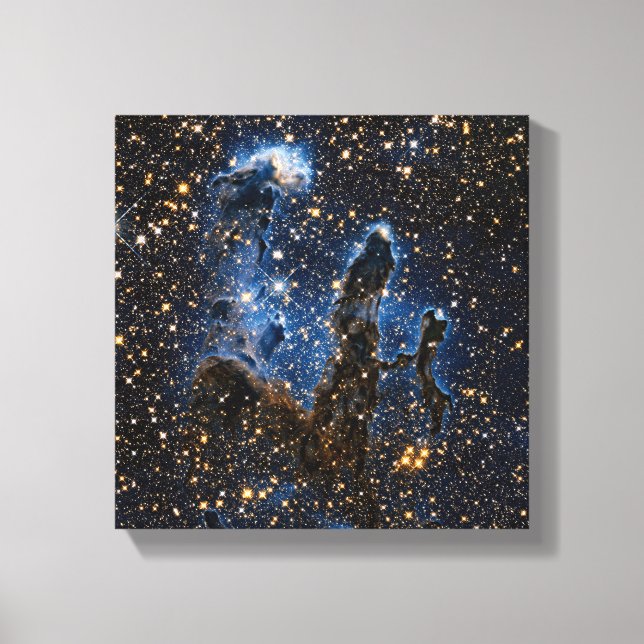 Pillars Of Creation Eagle Nebula Near Infrared Canvas Print (Front)