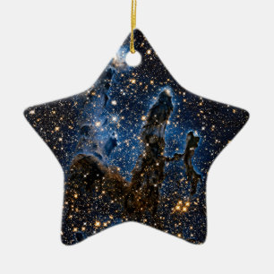 Pillars Of Creation Eagle Nebula Near Infrared Ceramic Tree Decoration
