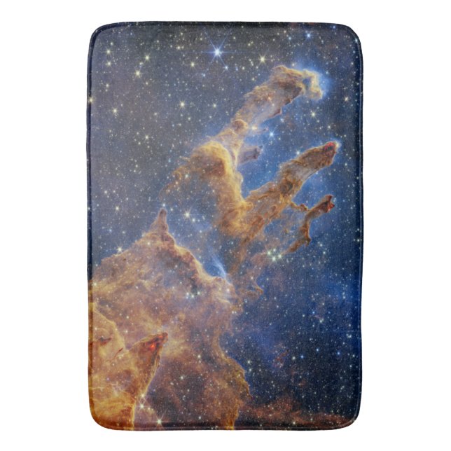 Pillars of Creation Eagle Nebula Webb Telescope Bath Mat (Front Vertical)