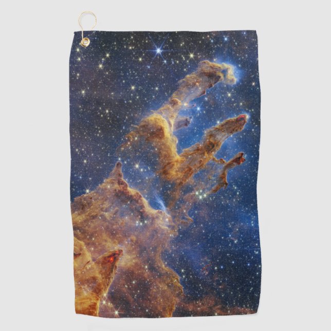 Pillars of Creation Eagle Nebula Webb Telescope Golf Towel (Front)