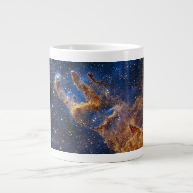 Pillars of Creation Eagle Nebula Webb Telescope Large Coffee Mug (Front)