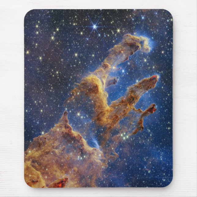 Pillars of Creation Eagle Nebula Webb Telescope Mouse Mat (Front)