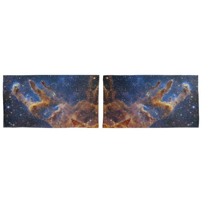 Pillars of Creation Eagle Nebula Webb Telescope Pillowcase (Front-Set)