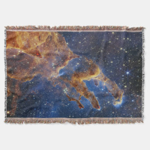 Pillars of Creation Eagle Nebula Webb Telescope Throw Blanket