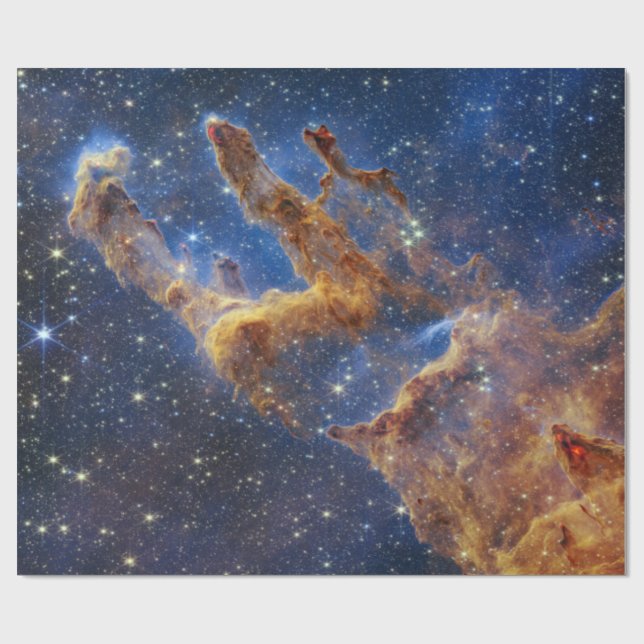Pillars of Creation Eagle Nebula Webb Telescope Wrapping Paper (Flat)