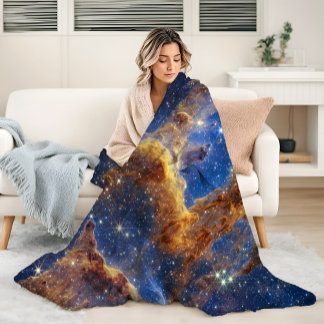Pillars of Creation James Webb Hi-Res 2022 Fleece Blanket