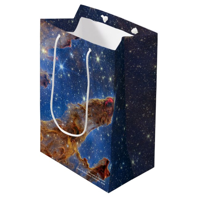 Pillars of Creation James Webb Hi-Res 2022 Medium Gift Bag (Front Angled)
