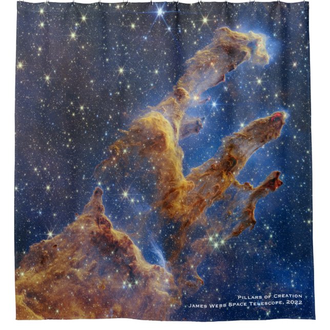 Pillars of Creation James Webb Hi-Res 2022 Shower Curtain (Front)