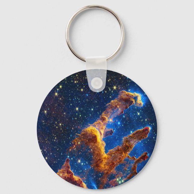 Pillars of Creation - James Webb NIRCam Astronomy Key Ring (Front)