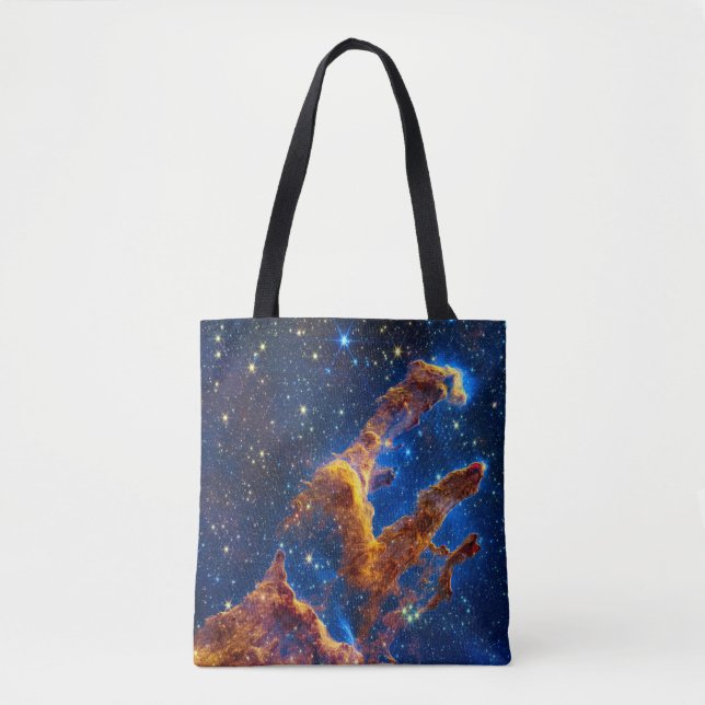 Pillars of Creation, James Webb NIRCam Outer Space Tote Bag (Front)