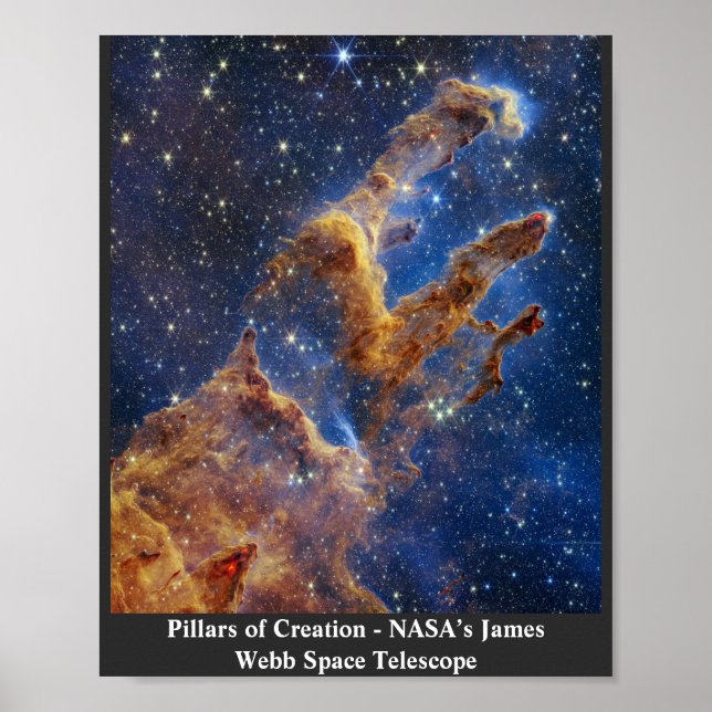 Pillars of Creation James Webb Space Telescope Poster (Front)