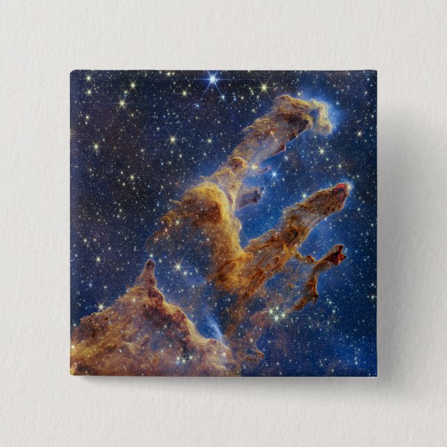 Pillars of Creation Looks Like T-Rex 15 Cm Square Badge (Front)