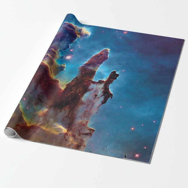 Pillars of Creation M16 Eagle Nebula Space Photo Wrapping Paper (Unrolled)