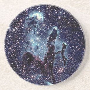 Pillars of Creation Nebula Blue Slate Coaster
