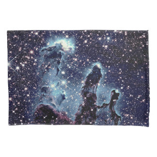 Pillars of Creation Nebula Blue Slate Pillowcase