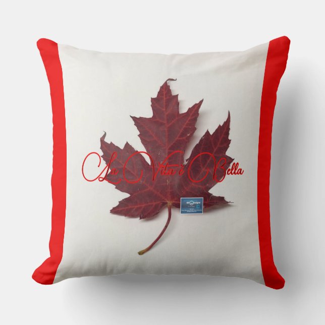 Pillow1-R&W(Maple Leaf-Bella-A)RFPMDesigns©️2024 Cushion (Front)