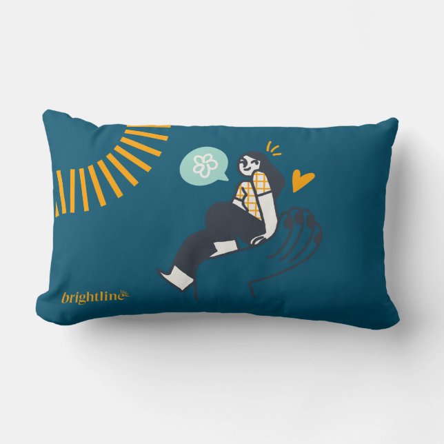 Pillow - 13" x 21" navy with Illustration (Front)