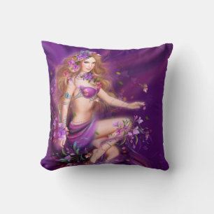 Pillow 16" x 16" Fantasy beauty, woman in flowers