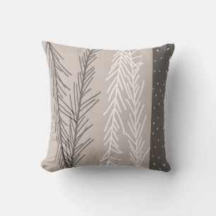 pillow black,white, grey abstract nature  art