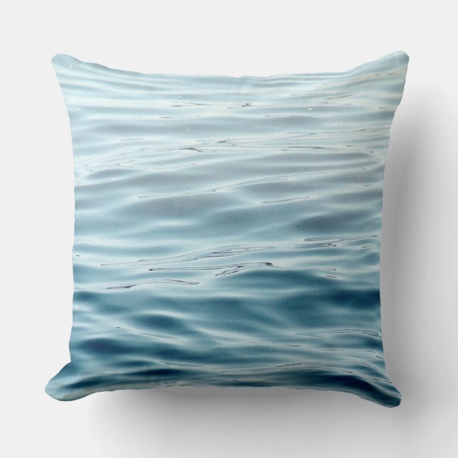 Pillow blue and grey water (Front)