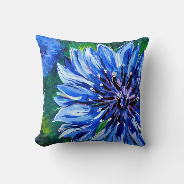 Pillow: Blue Batchelor Button Cushion (Front)