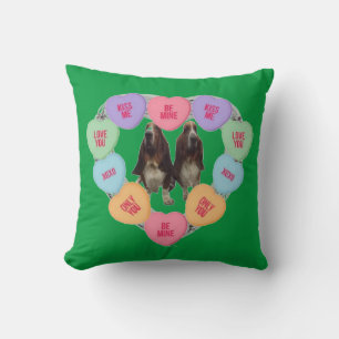 Pillow Candy Love Hearts With Bassets