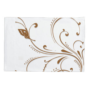 Pillow Case Brown Floral