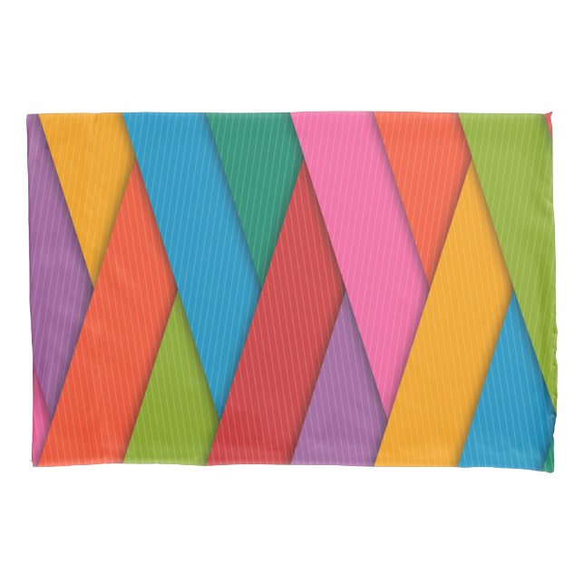 Pillow Case Colourful Triangles (Front)