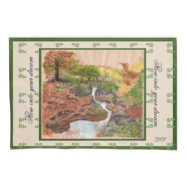 pillow case  flow into your dream (Front)