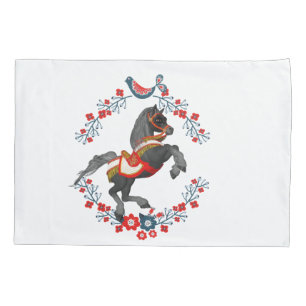 Pillow Case Horse Floral