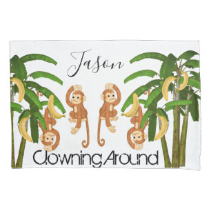 Pillow Case Monkeys Clowning Around