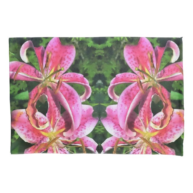 Pillow Case Pink Lilies (Front)