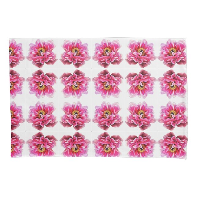 Pillow Case Pink Peonies (Front)