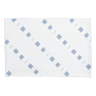 Pillow Case Square Stripe White and Blue