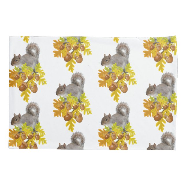 Pillow Case Squirrel Acorns (Back)