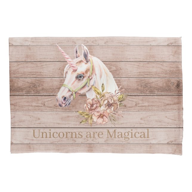 Pillow Case Standard Unicorns for Girls (Front)