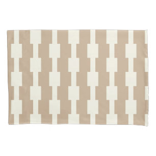 Pillow Case Stripe White and Beige