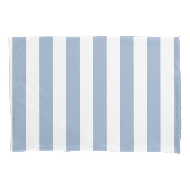 Pillow Case Stripe White and Blue (Front)