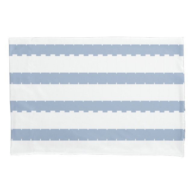 Pillow Case Stripe White and Blue (Front)