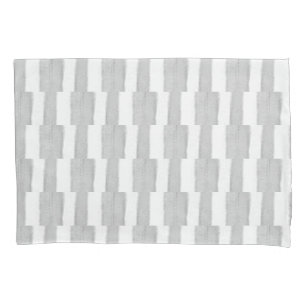 Pillow Case Stripe White and Grey