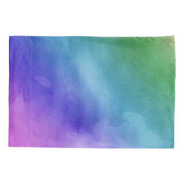 Pillow Case Watercolor Blue (Back)