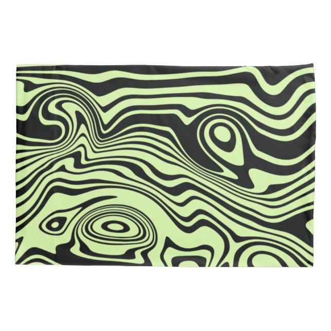 Pillow Case with Abstract Waves - Choose Colour (Back)