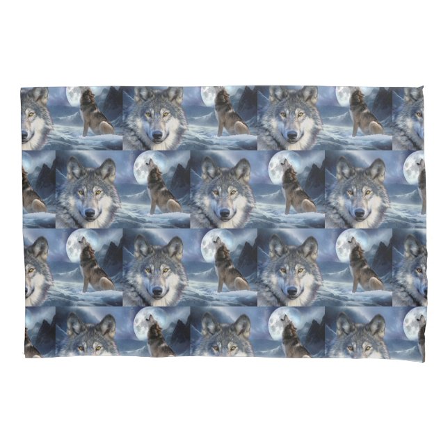 Pillow Case-Yellowstone Wolf Pillowcase (Front)