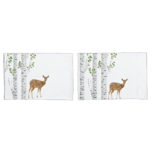 Pillow Cases Deer Doe Buck Forest Woodland Hunting
