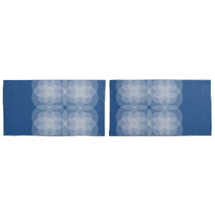 Pillow Cases - Intersecting Circles on Blue